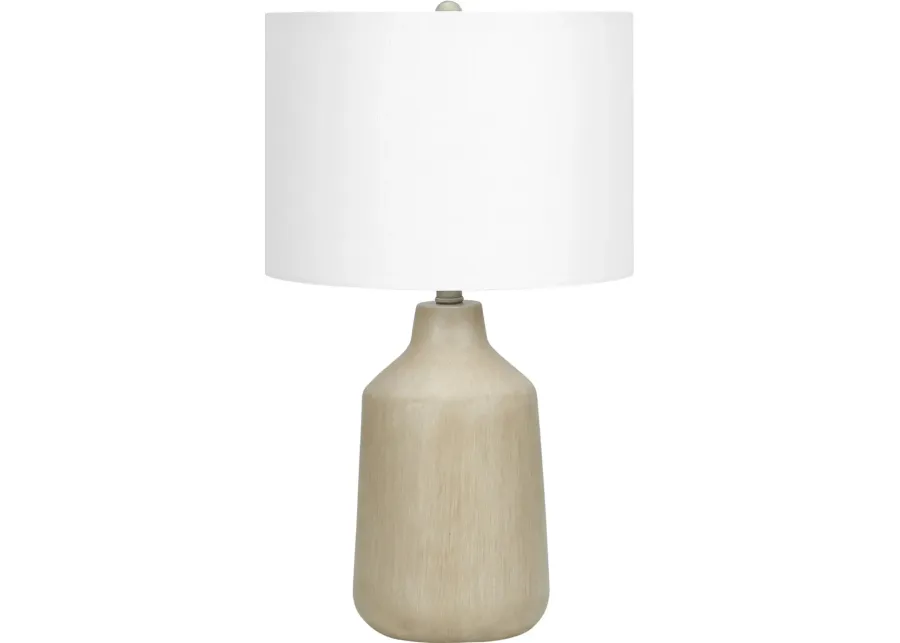 24 Inch Beige Concrete Table Lamp