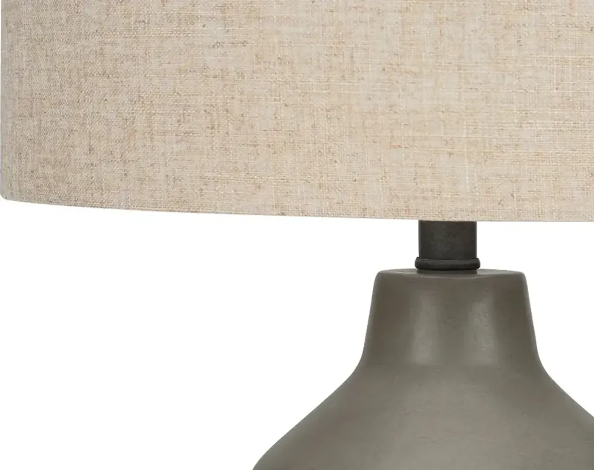 24 Inch Gray Concrete Table Lamp