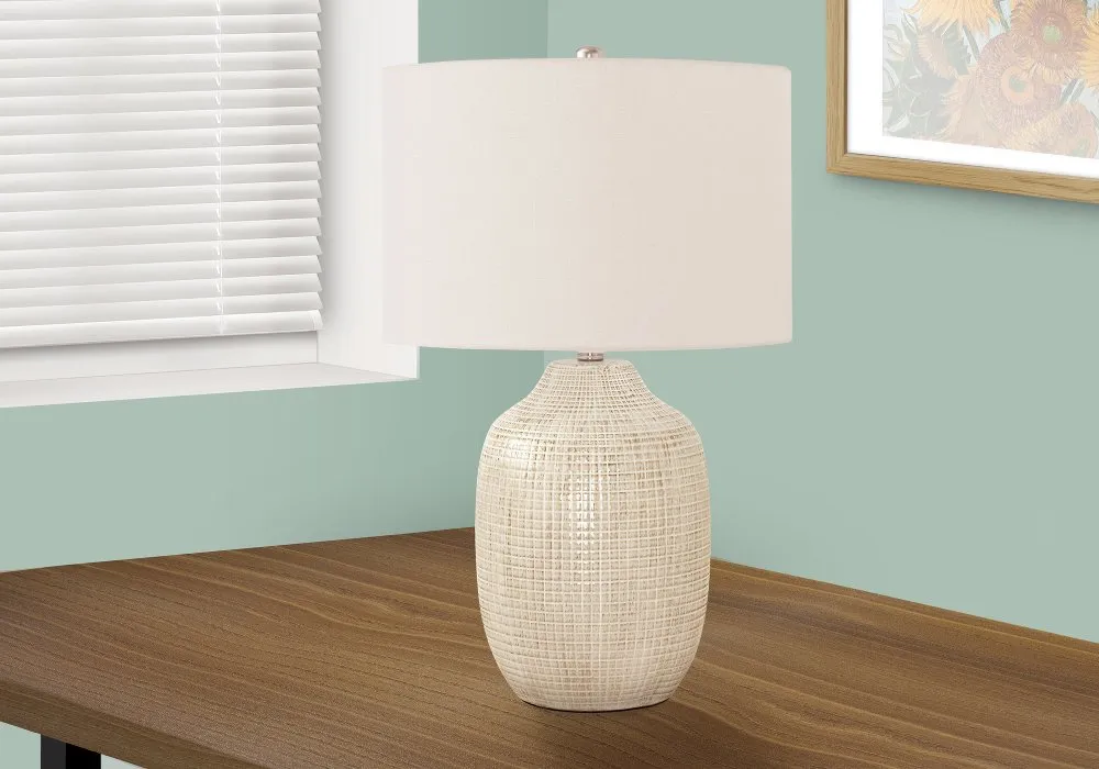 26 Inch Cream Ceramic Table Lamp