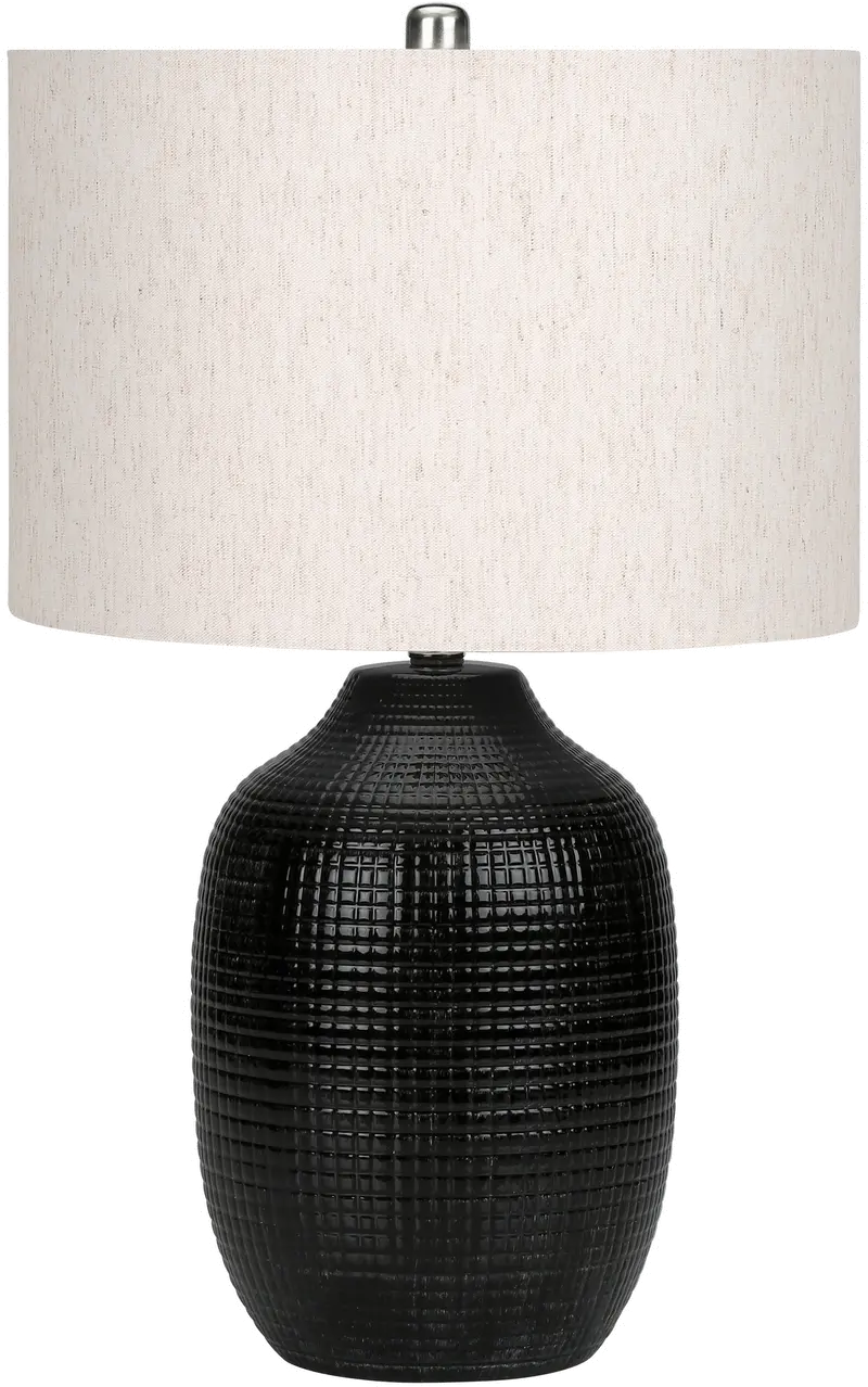 26 Inch Black Ceramic Table Lamp