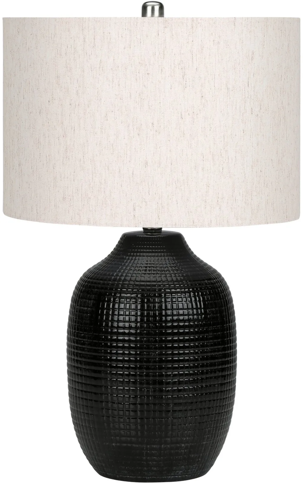 26 Inch Black Ceramic Table Lamp