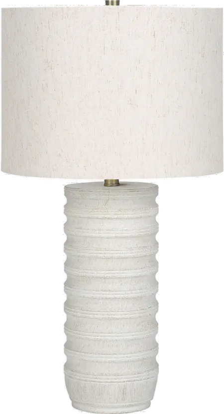 28 Inch Cream Resin Transitional Table Lamp