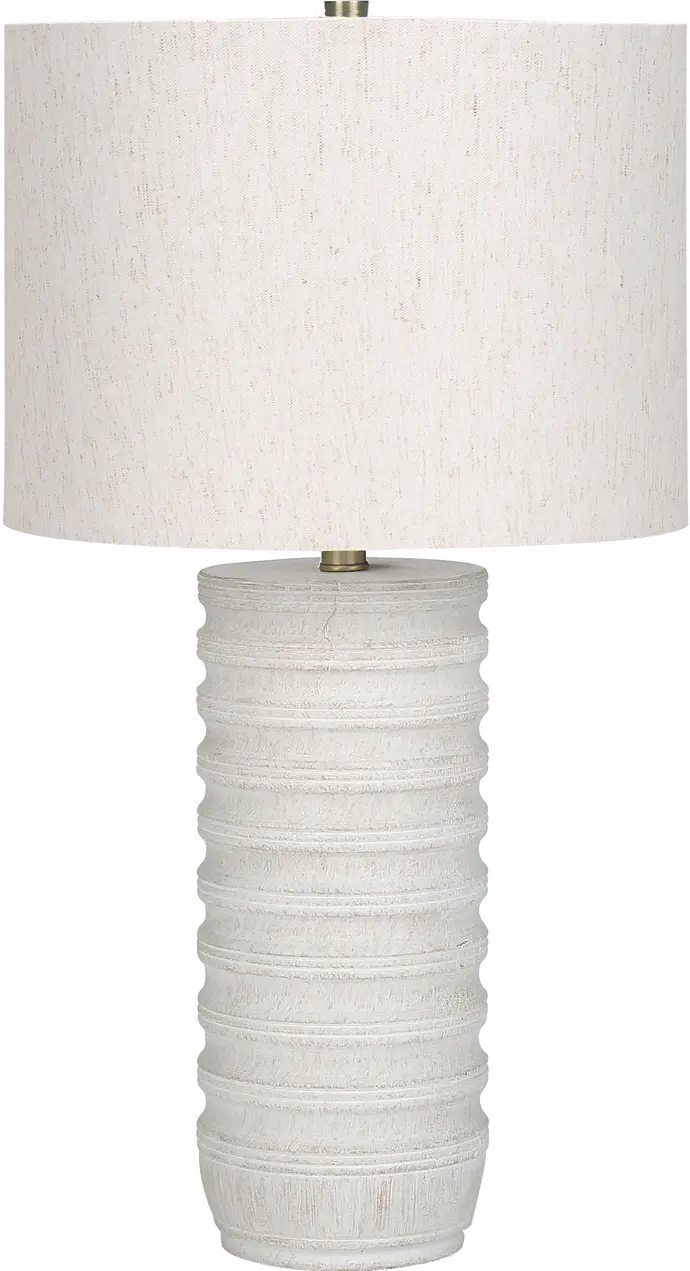 28 Inch Cream Resin Transitional Table Lamp