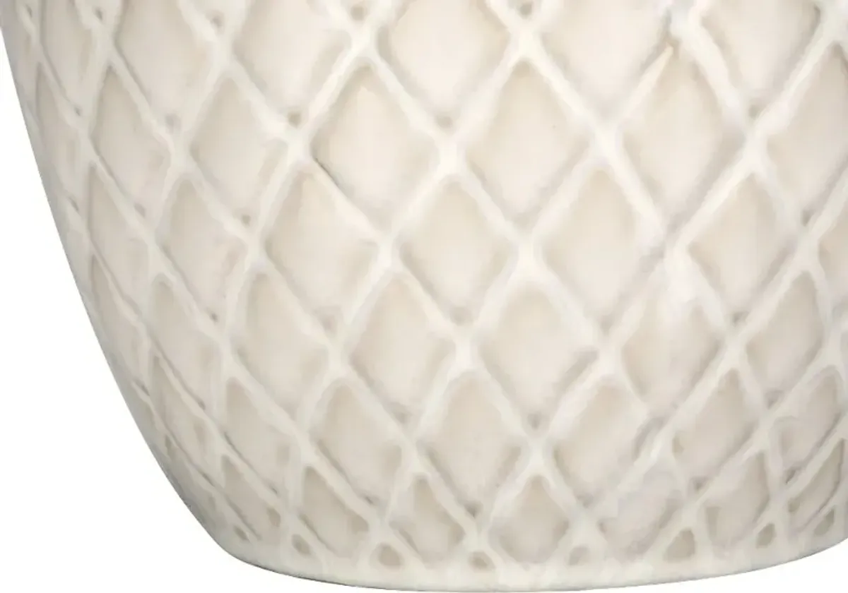 25 Inch Cream Ceramic Table Lamp