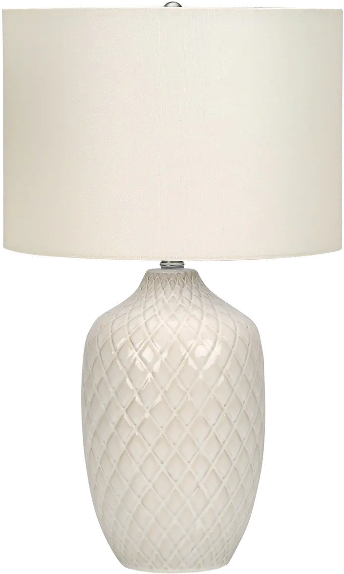 25 Inch Cream Ceramic Table Lamp