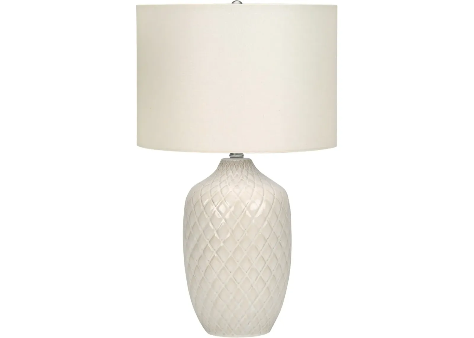 25 Inch Cream Ceramic Table Lamp