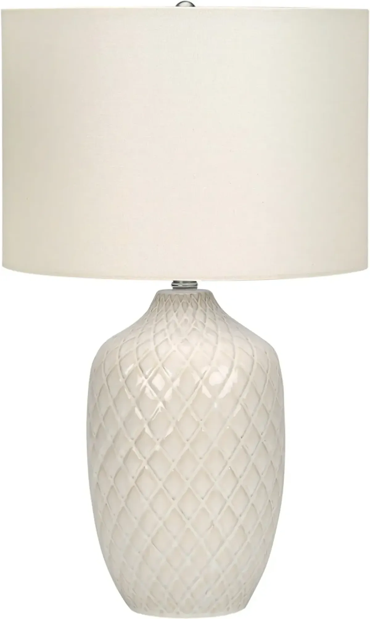 25 Inch Cream Ceramic Table Lamp