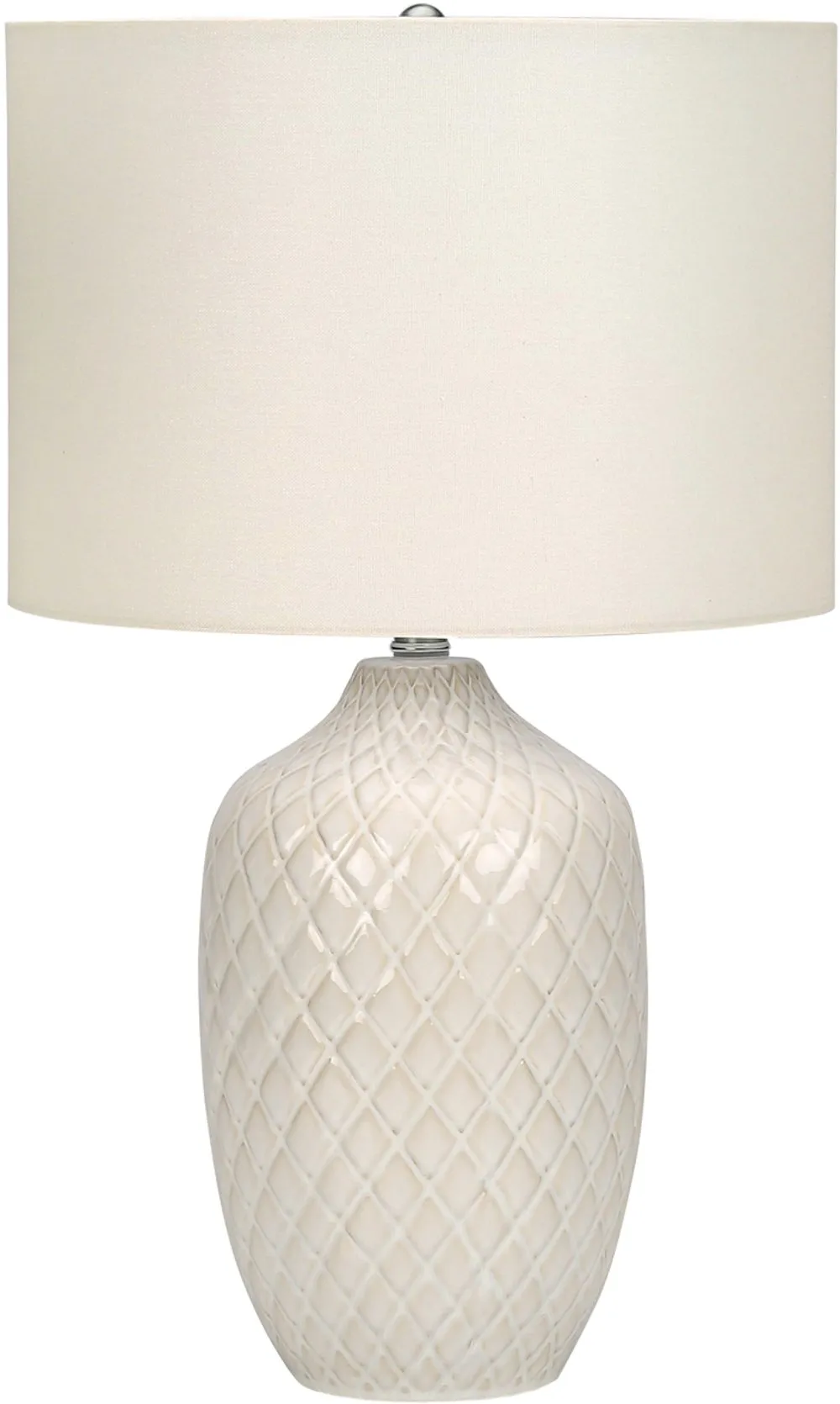 25 Inch Cream Ceramic Table Lamp