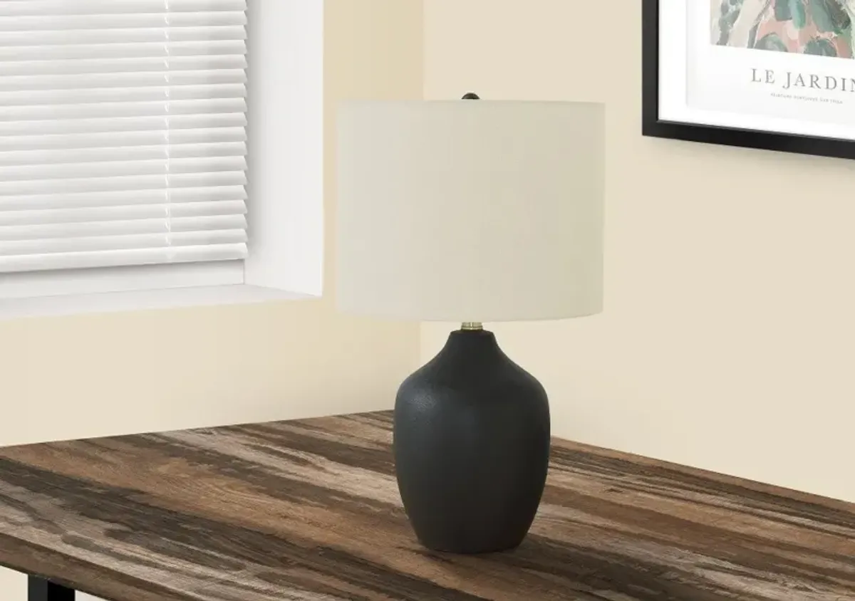 22 Inch Black Ceramic Table Lamp