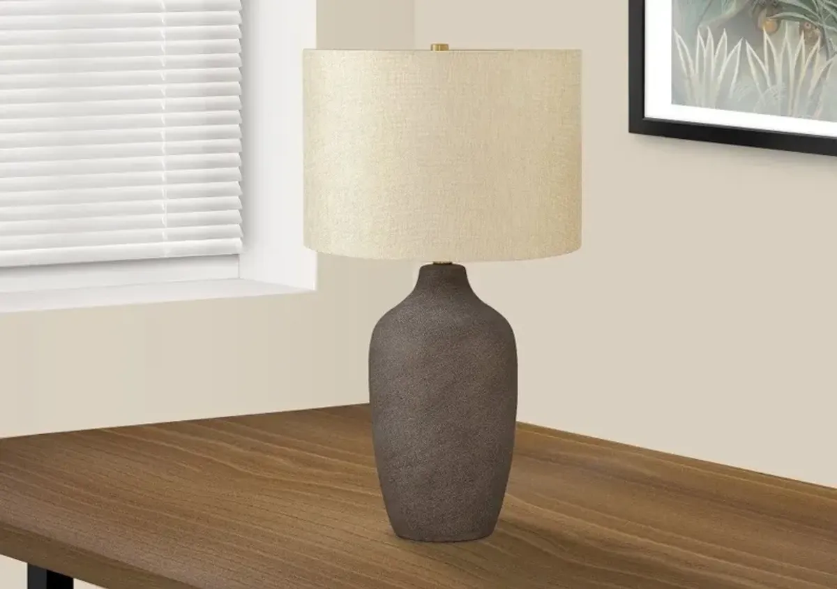 27 Inch Gray Ceramic Table Lamp