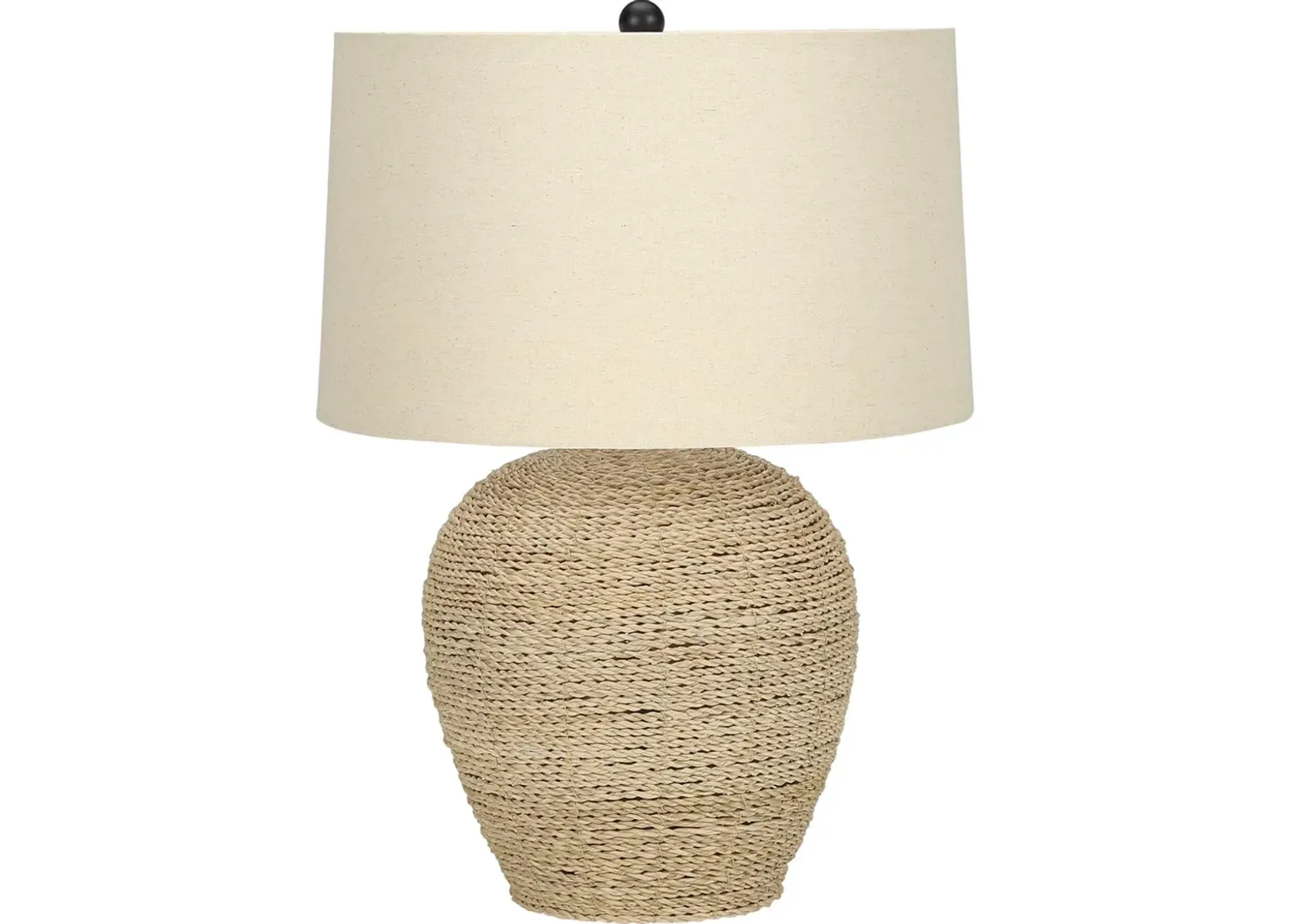 25 Inch Rattan Beige Table Lamp