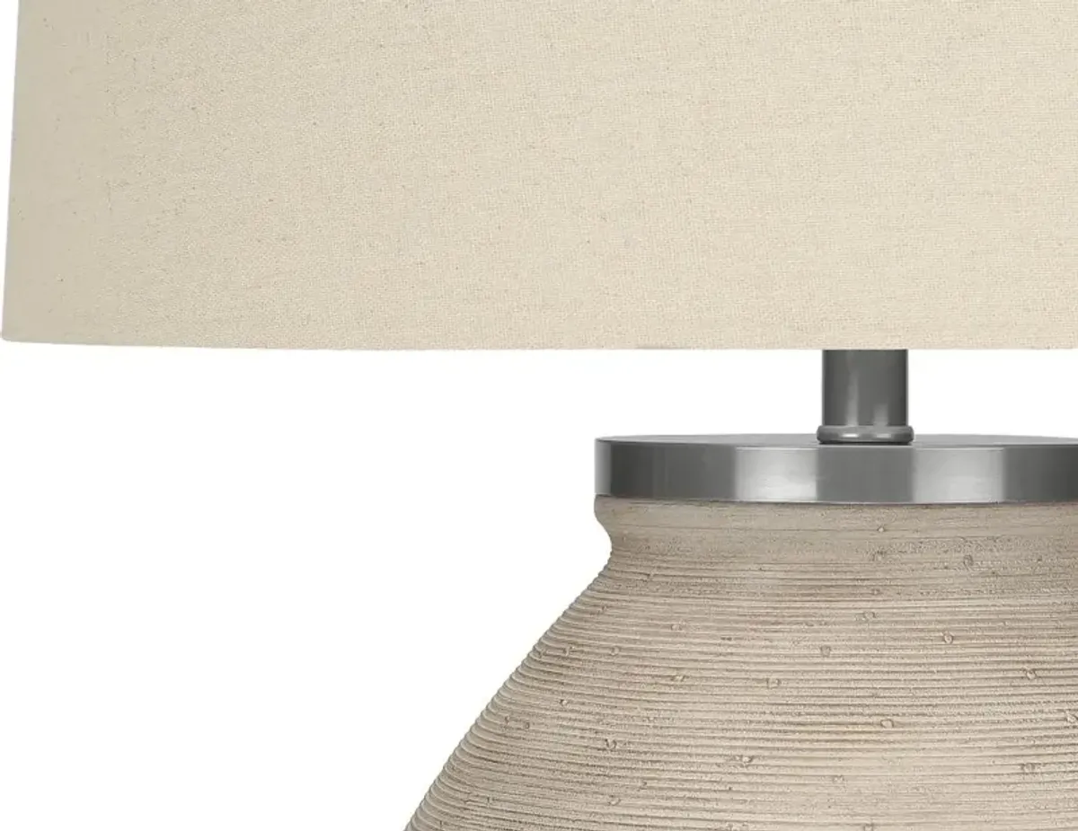 25 Inch Cream Concrete Table Lamp