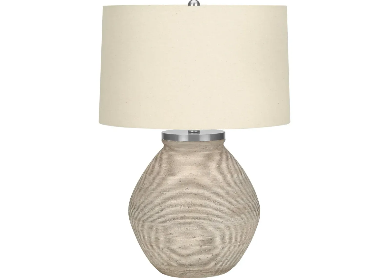 25 Inch Cream Concrete Table Lamp