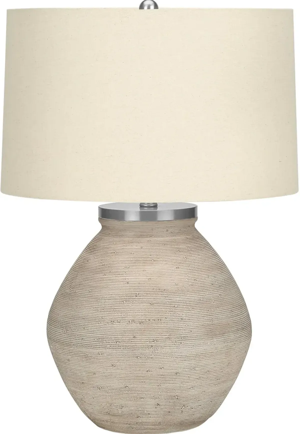 25 Inch Cream Concrete Table Lamp