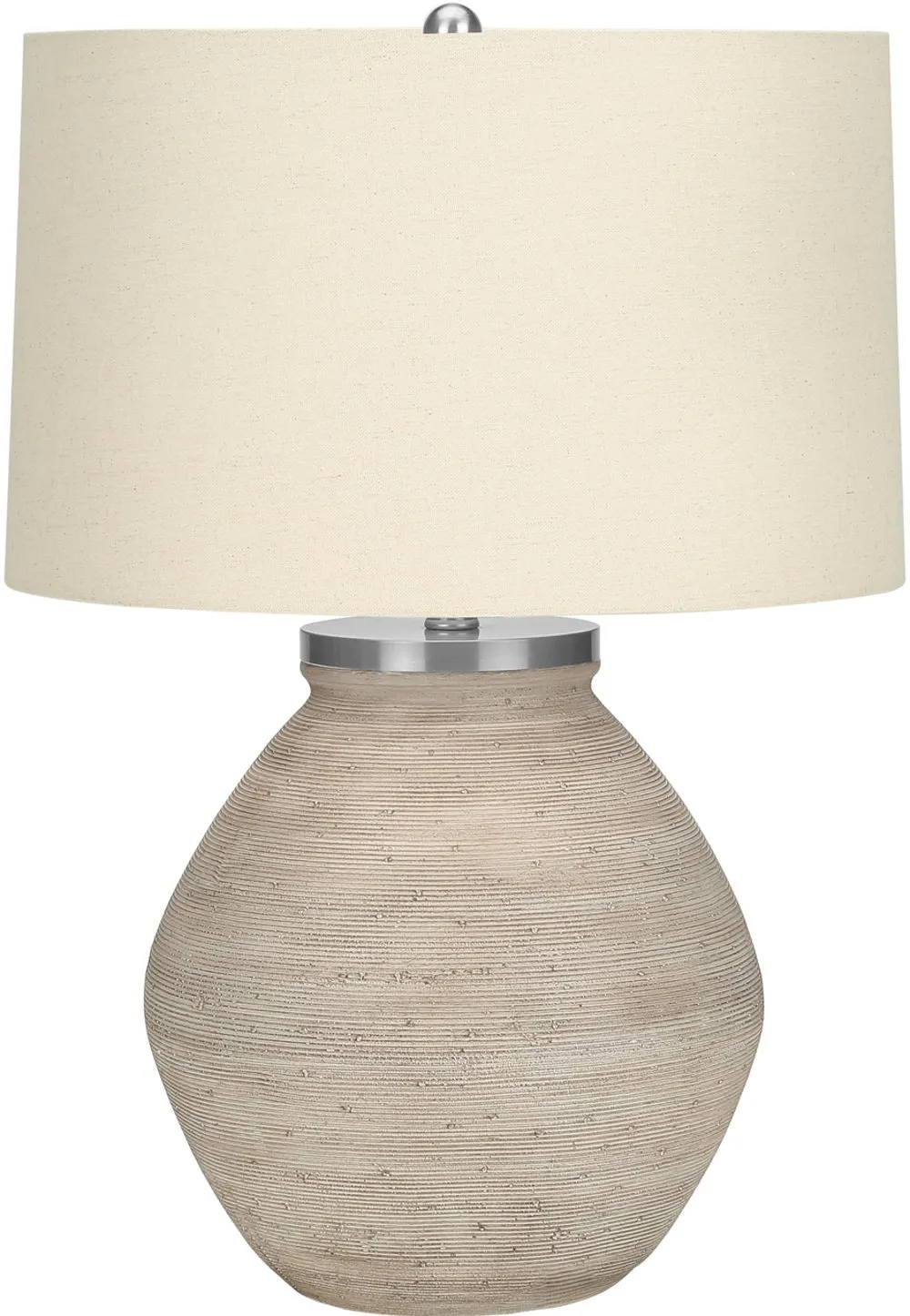 25 Inch Cream Concrete Table Lamp