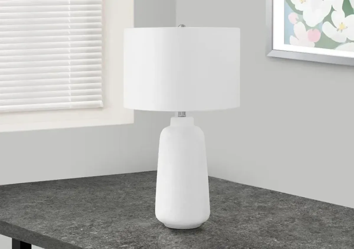 26 Inch Cream White Ceramic Table Lamp