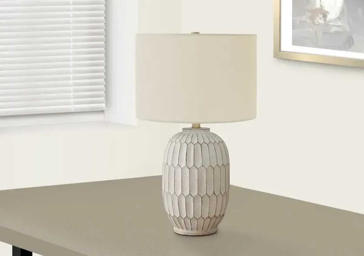 24 Inch Cream Resin Table Lamp