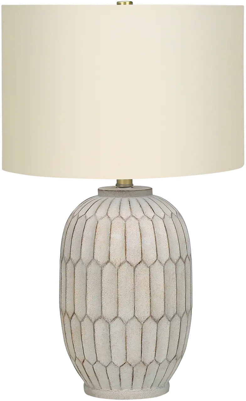 24 Inch Cream Resin Table Lamp
