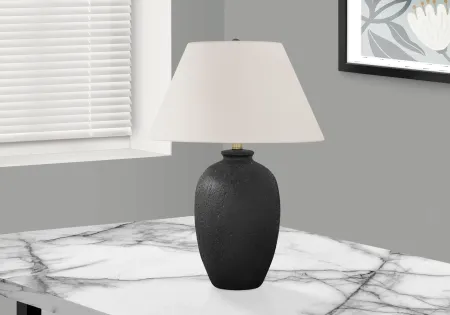 24 Inch Black Ceramic Table Lamp