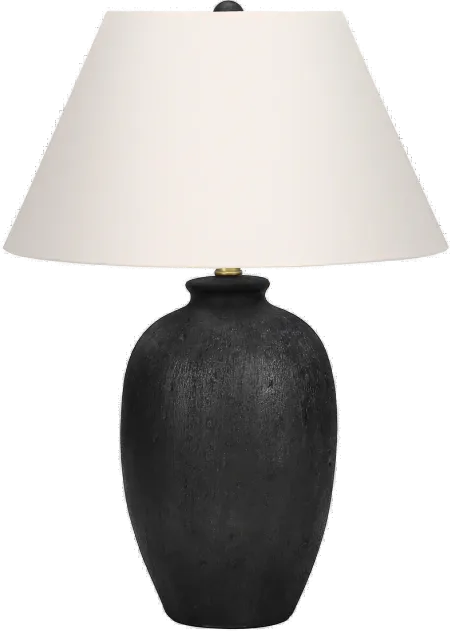 24 Inch Black Ceramic Table Lamp