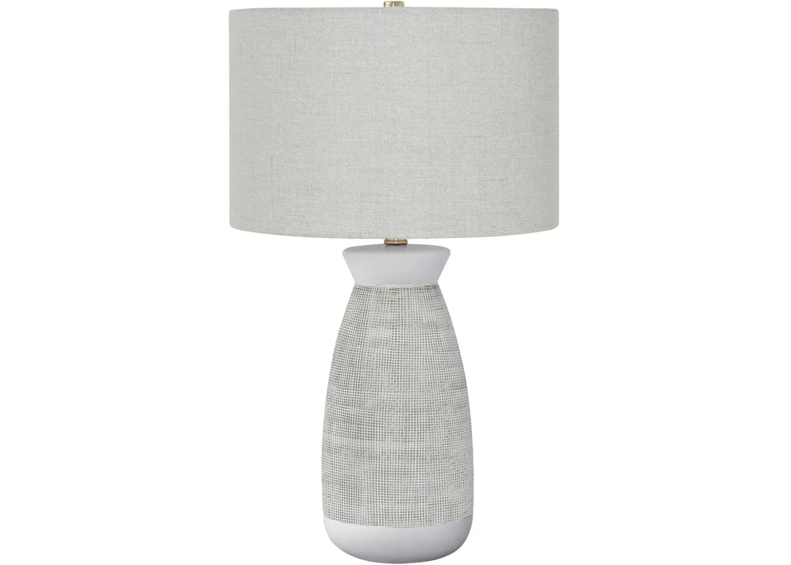 27 Inch White and Gray Ceramic Table Lamp