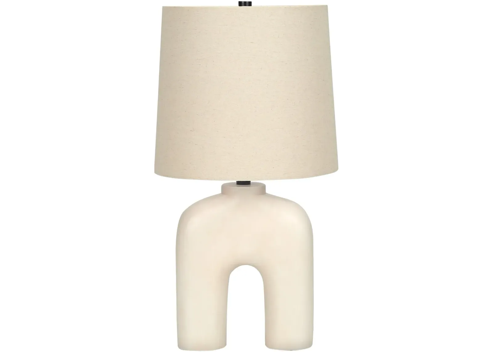 25 Inch Cream Resin Table Lamp