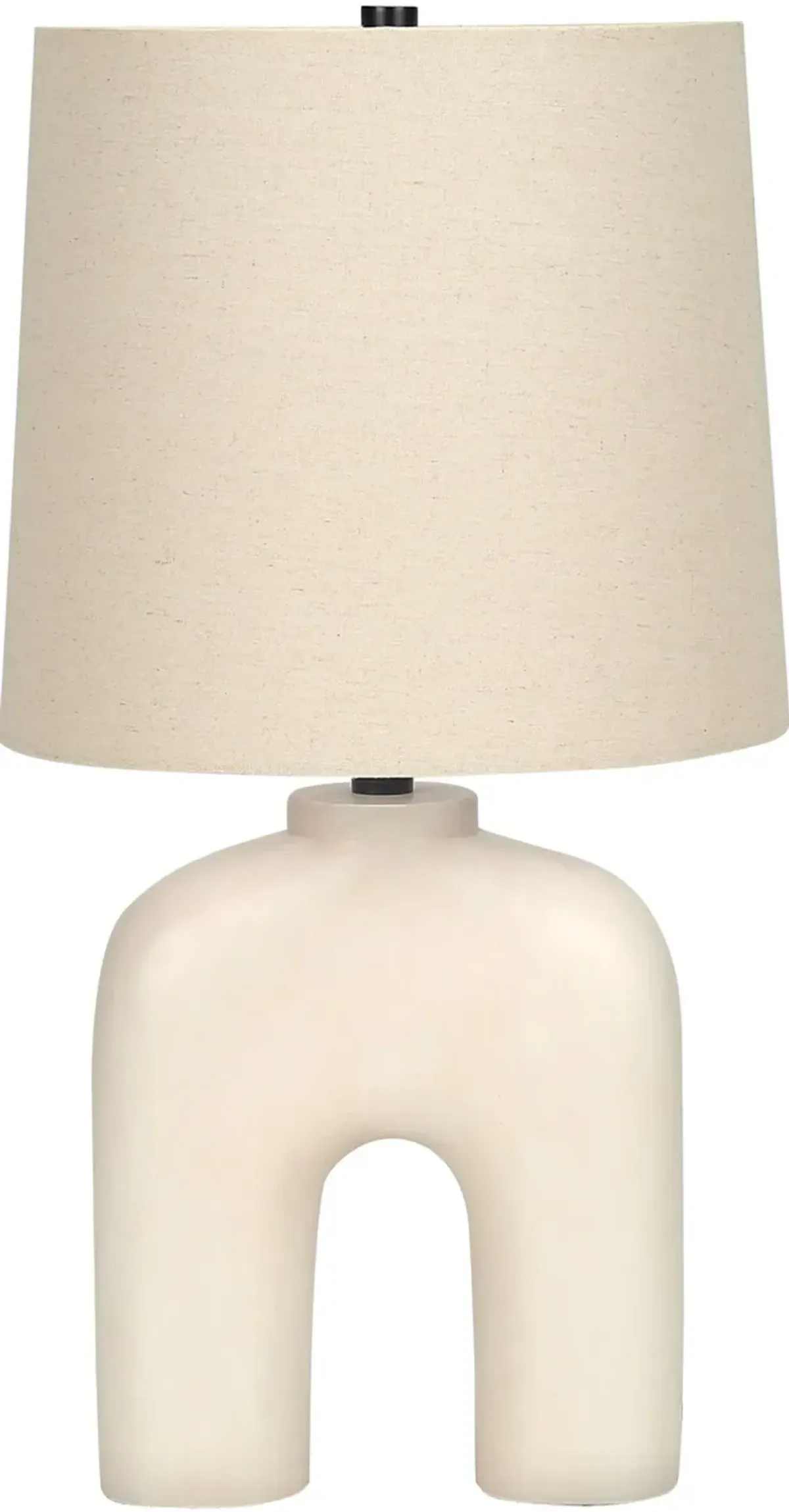 25 Inch Cream Resin Table Lamp