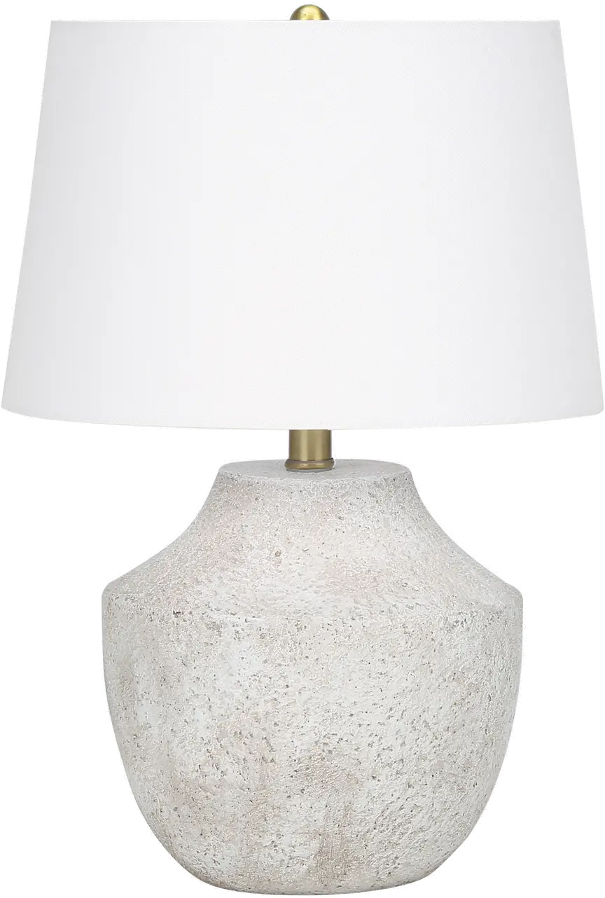 20 Inch Cream Concrete Table Lamp
