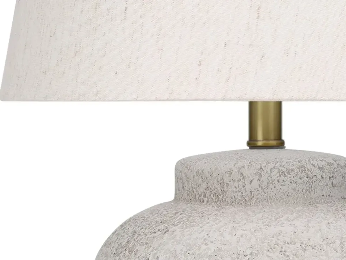 22" Cream Concrete Table Lamp