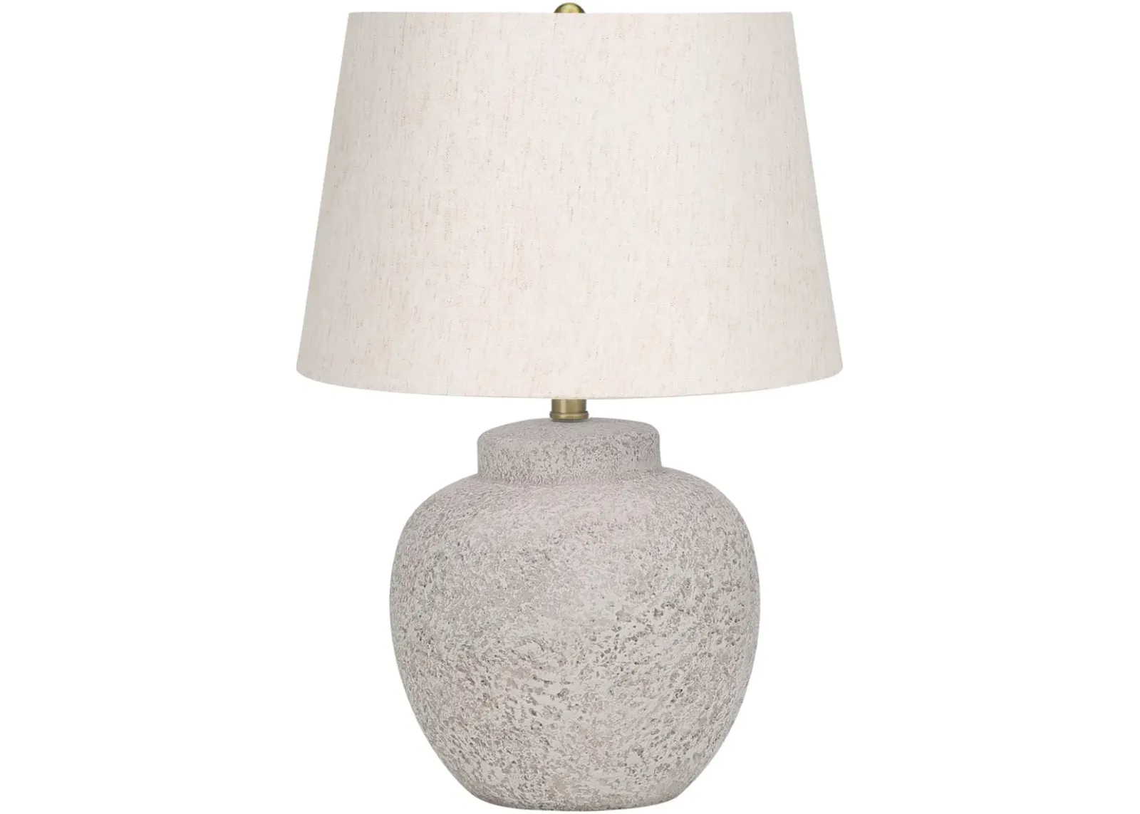 22" Cream Concrete Table Lamp