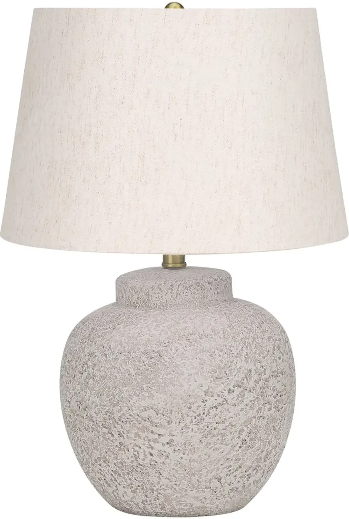 22" Cream Concrete Table Lamp