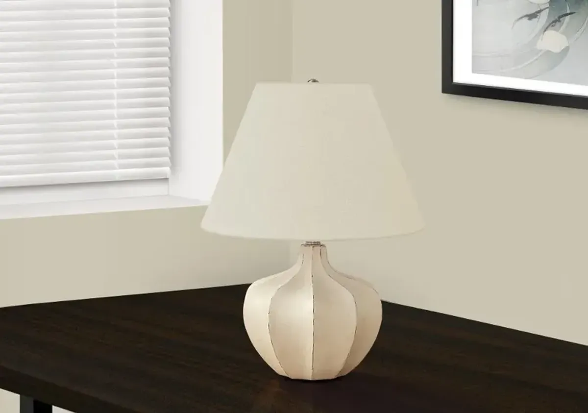 21 Inch Cream Resin Table Lamp