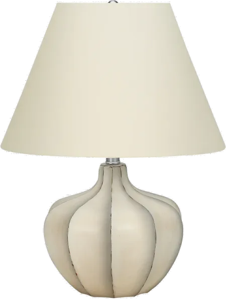 21 Inch Cream Resin Table Lamp