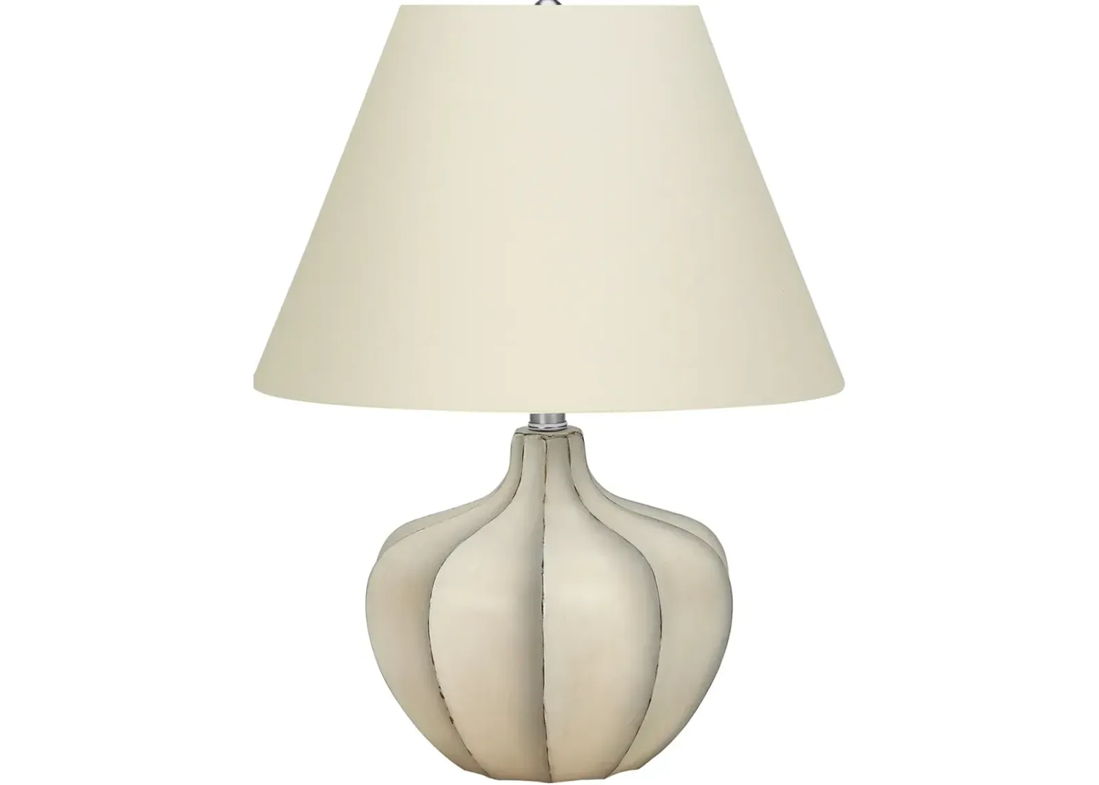 21 Inch Cream Resin Table Lamp