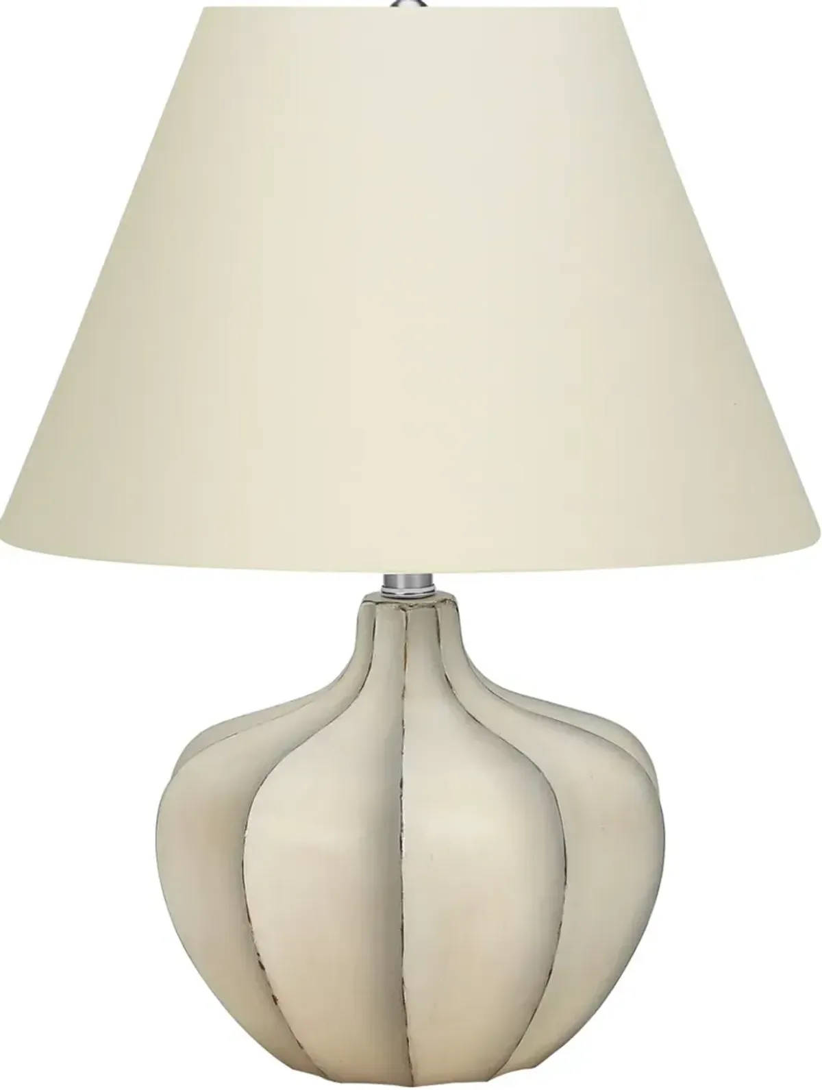 21 Inch Cream Resin Table Lamp