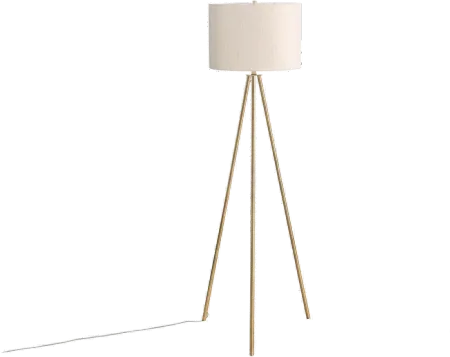 63-Inch Brass Metal Floor Lamp