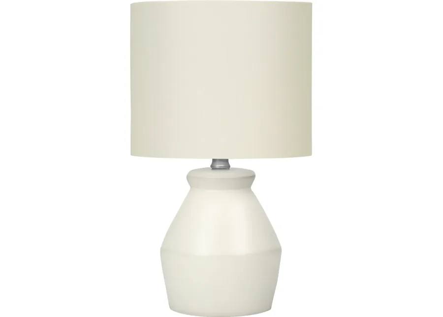 17-Inch Cream Ceramic Table Lamp