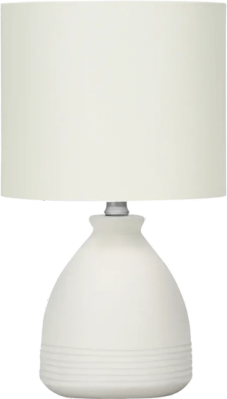 17-Inch Ivory Ceramic Table Lamp