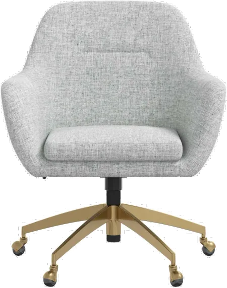 Penny Zuma Pumice Office Chair with Gold Base