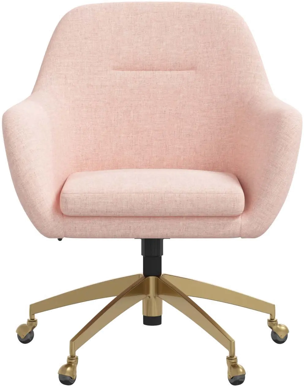 Penny Zuma Rosequartz Office Chair with Gold Base