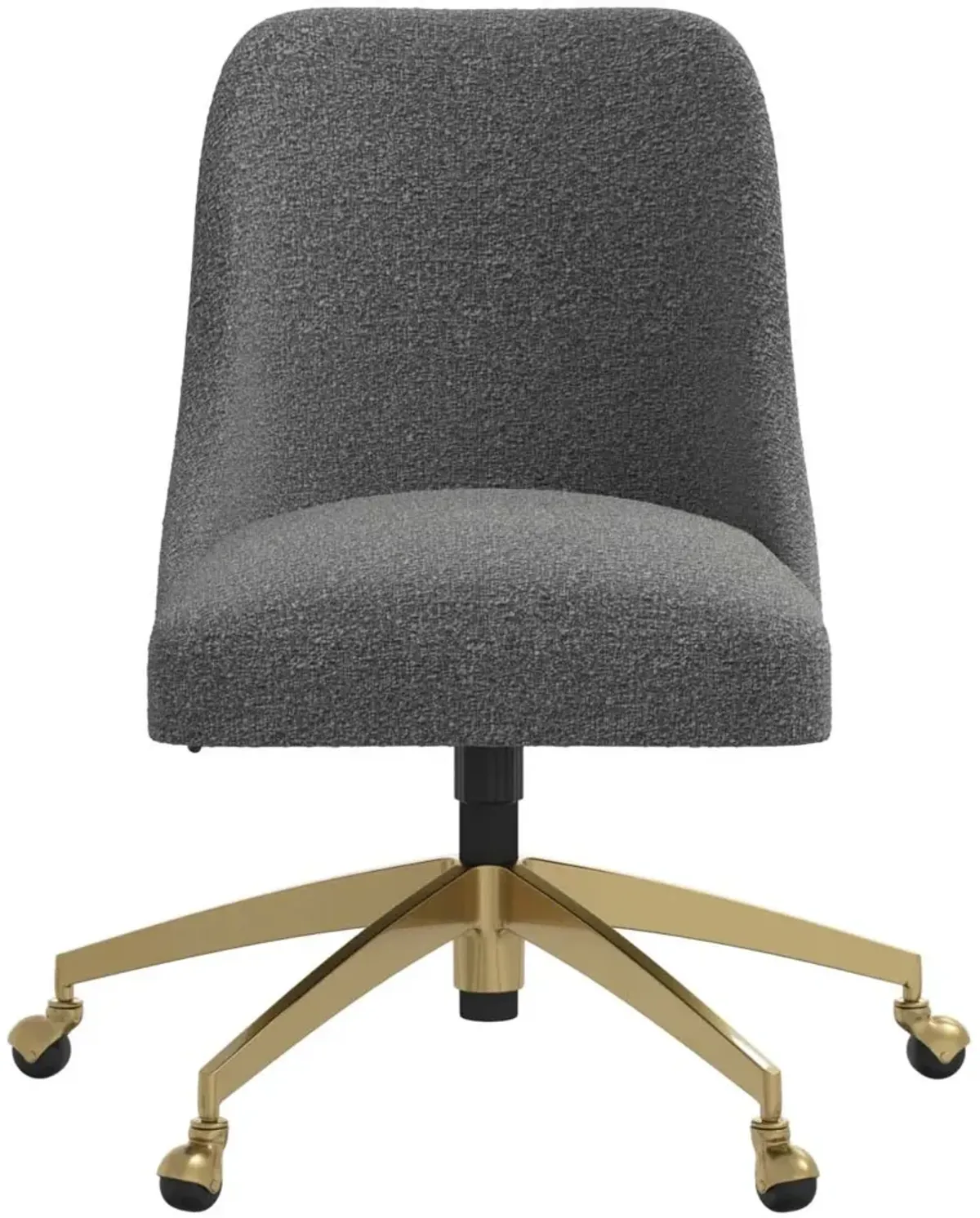 Sara Milano Smoke Office Chair with Gold Base