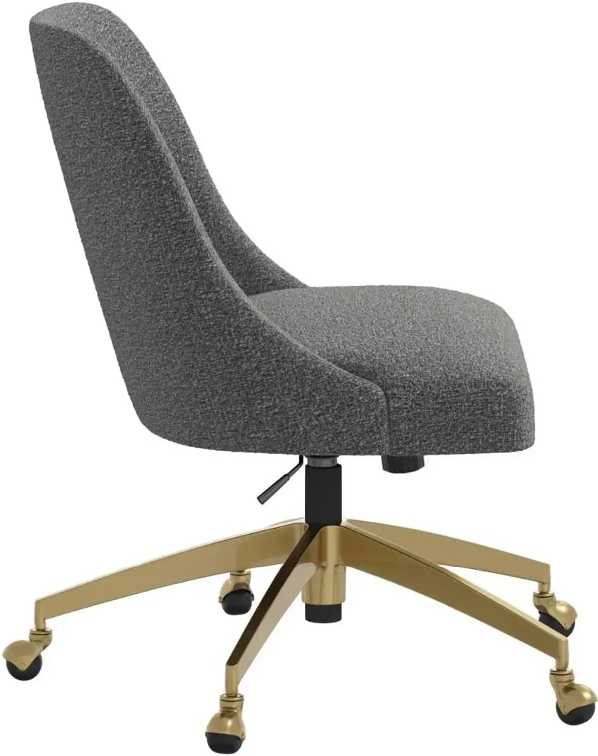 Sara Milano Smoke Office Chair with Gold Base