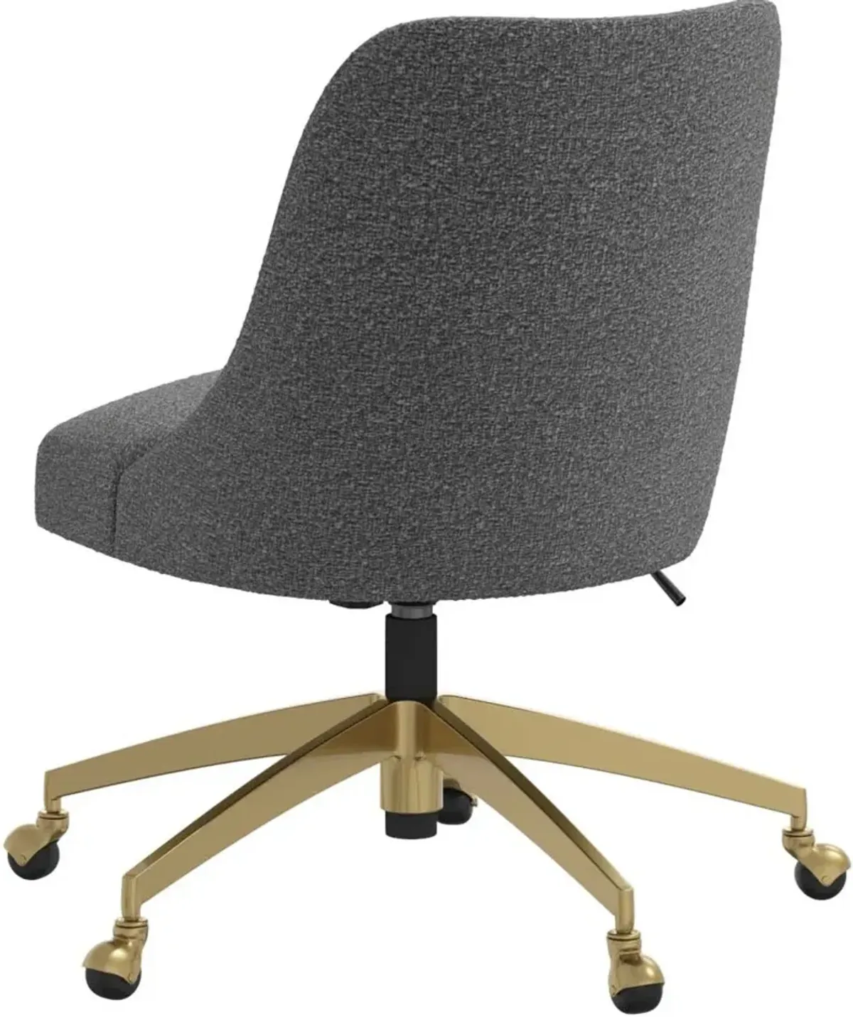 Sara Milano Smoke Office Chair with Gold Base