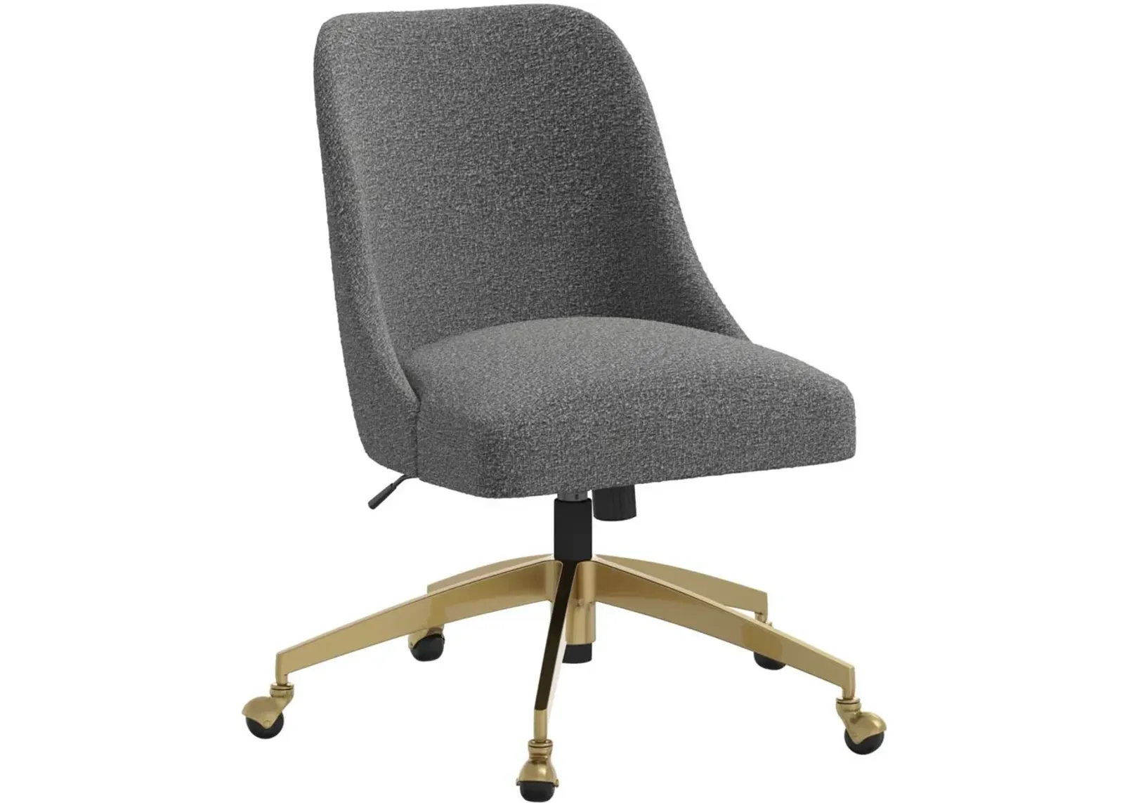 Sara Milano Smoke Office Chair with Gold Base