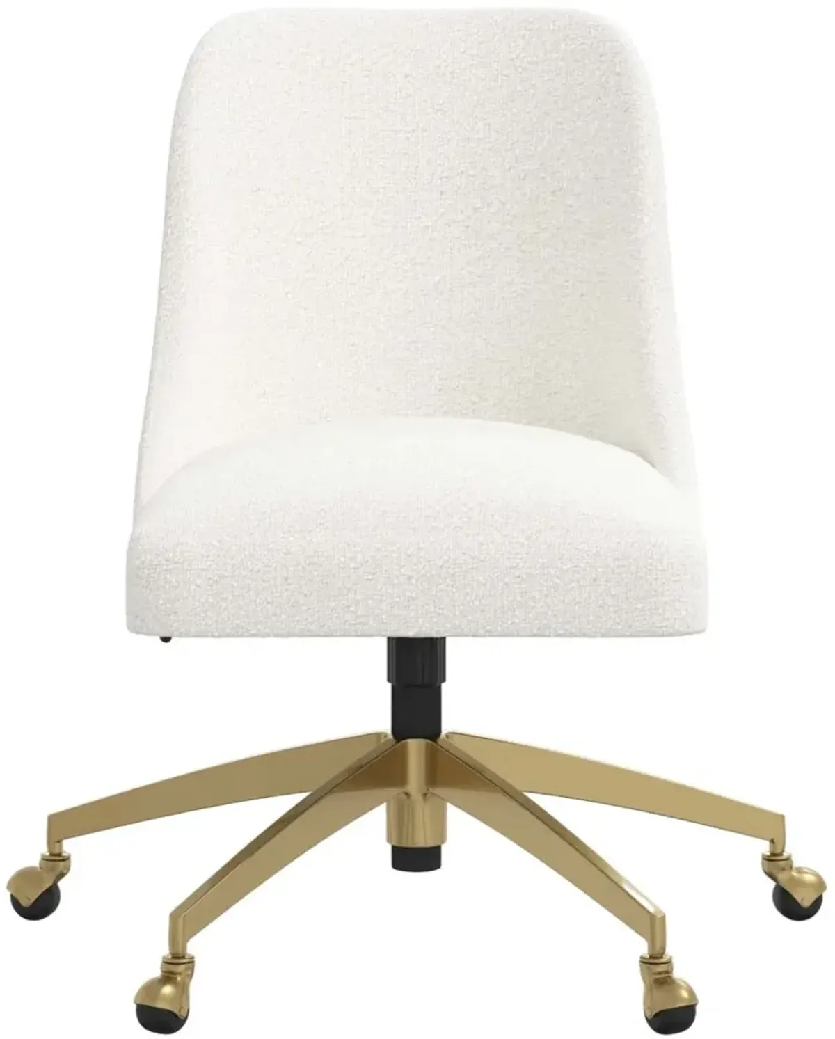 Sara Milano Snow Office Chair with Gold Base