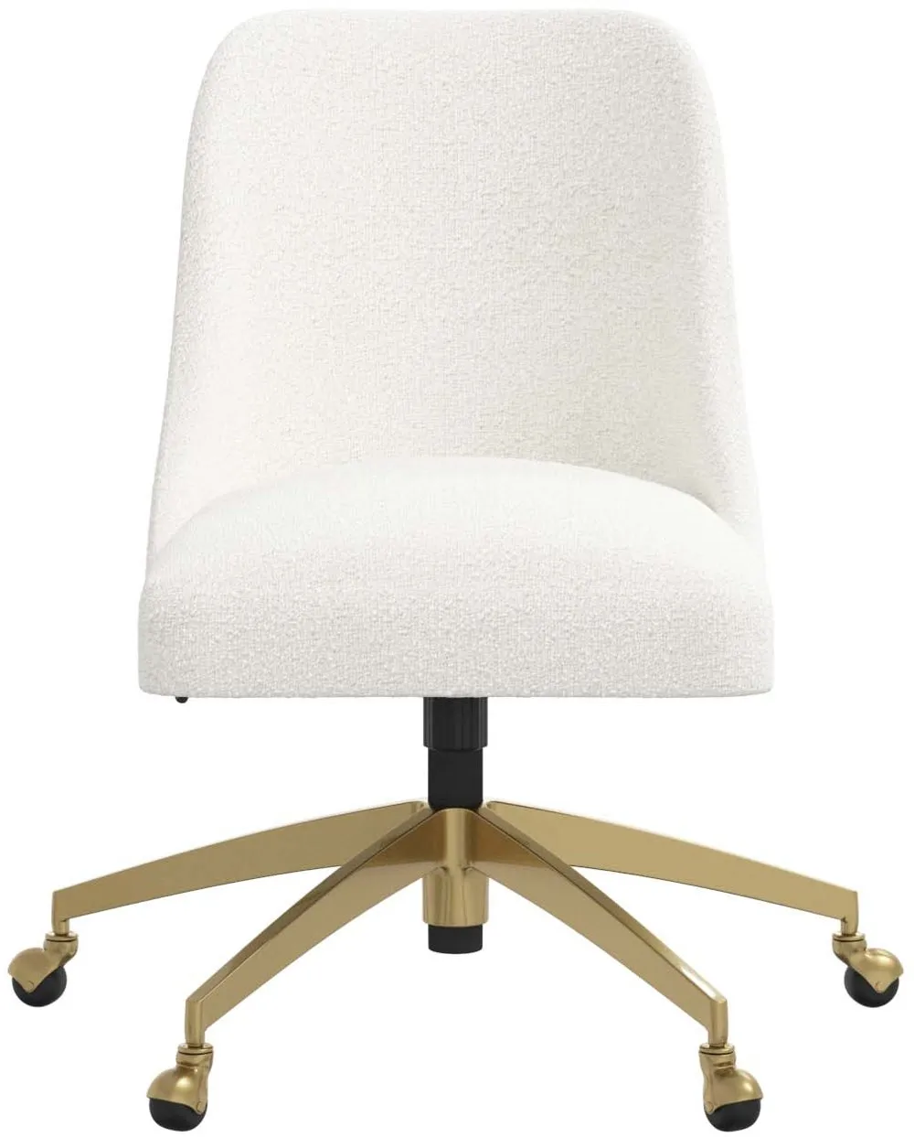 Sara Milano Snow Office Chair with Gold Base