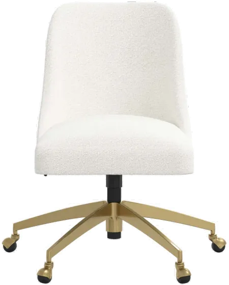 Sara Milano Snow Office Chair with Gold Base