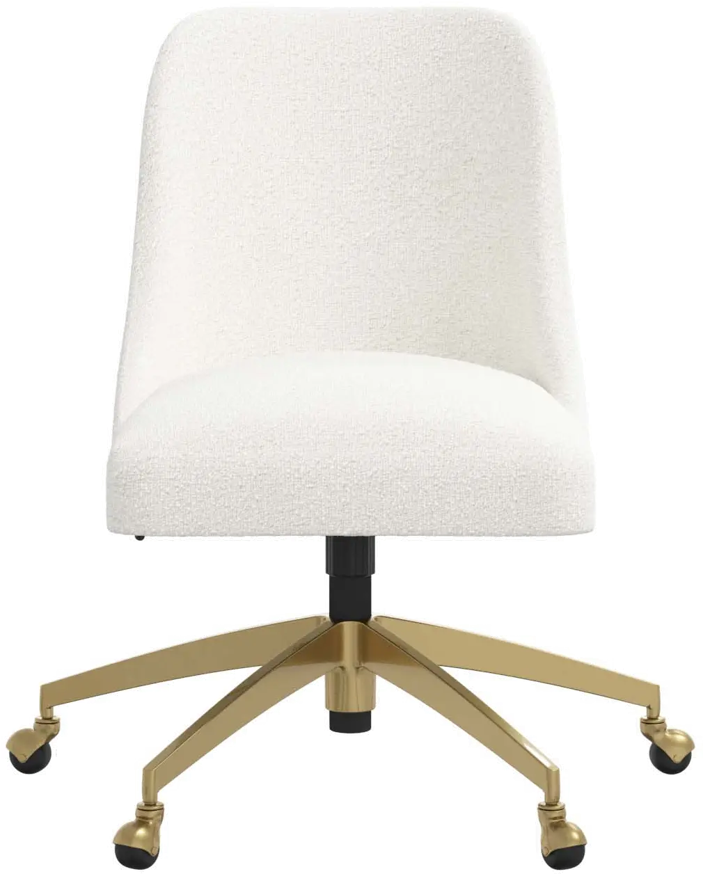 Sara Milano Snow Office Chair with Gold Base