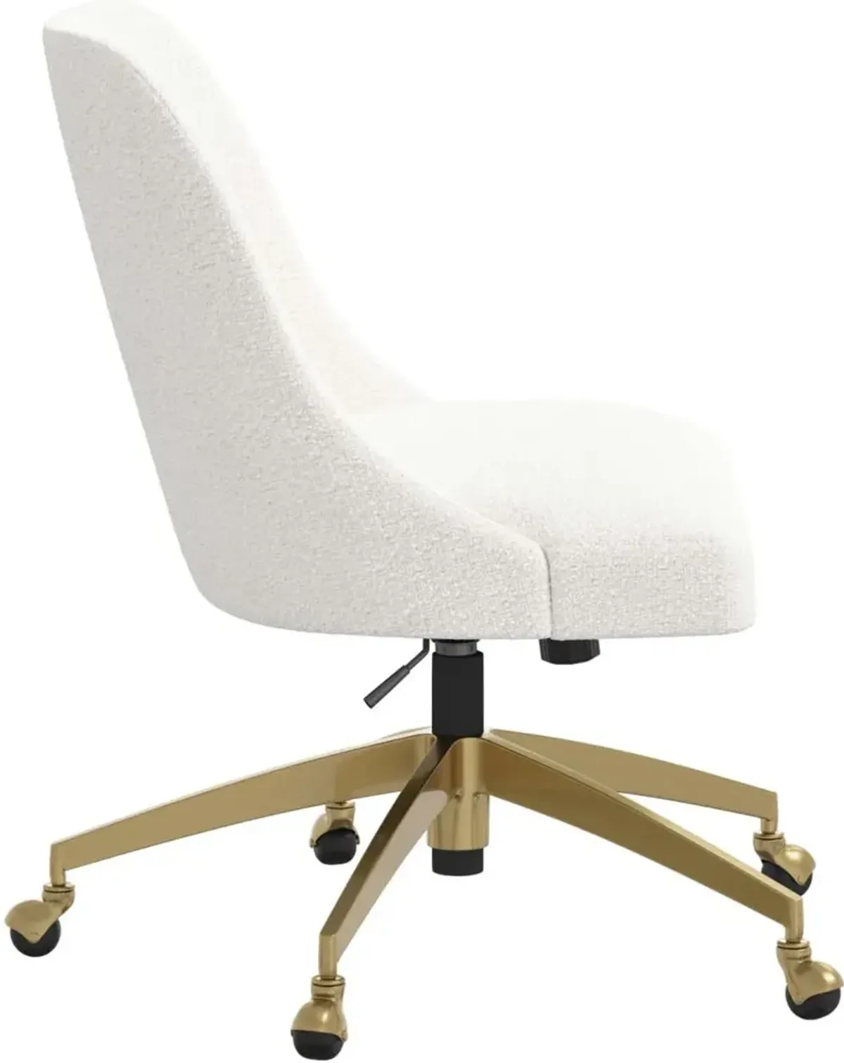 Sara Milano Snow Office Chair with Gold Base