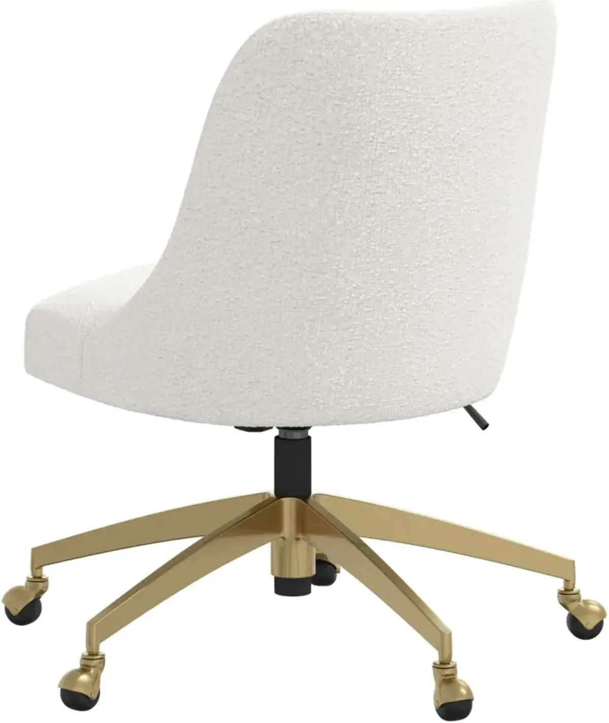 Sara Milano Snow Office Chair with Gold Base